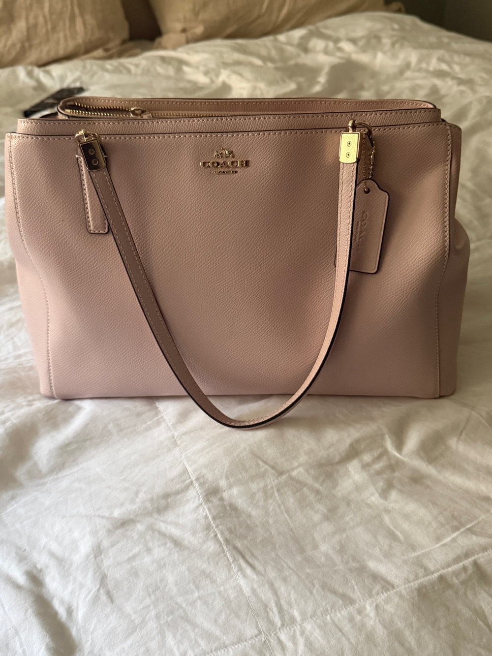 Coach Pink Leather Tote Bag - Coach